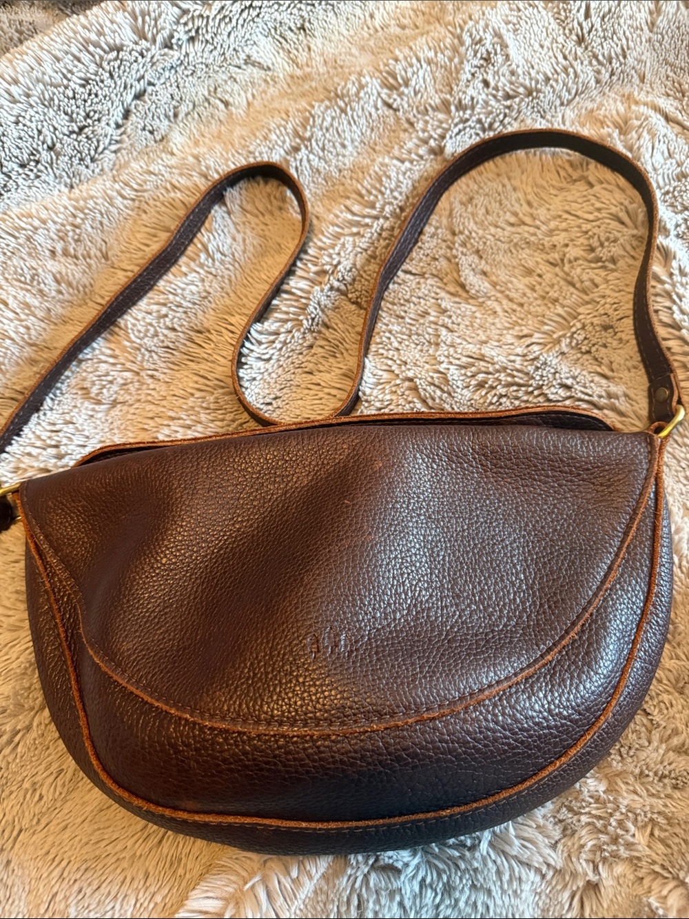 Portland leather chocolate Brown Leather Koala Crossbody Bag